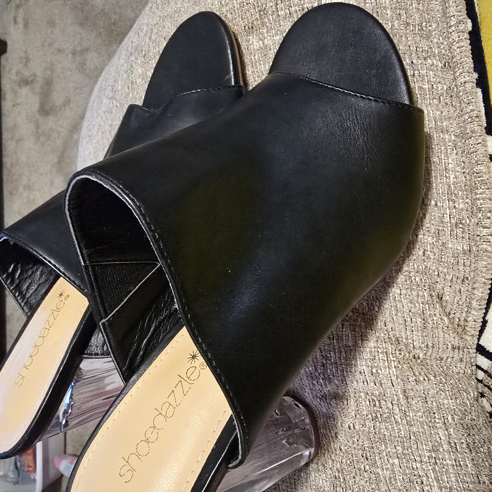 Shoe Dazzle Black Women's Mules